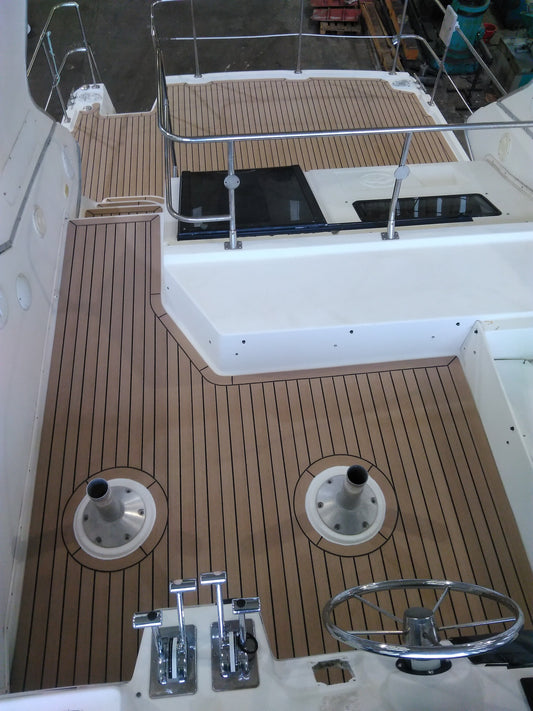 Bayliner 3587. pvc synthetic teak deck- Free sample and quote request