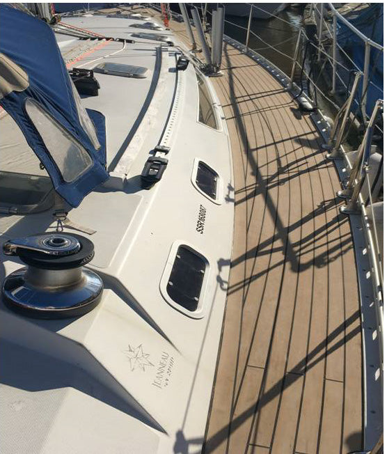 Jeanneau 42.2 Sailboat pvc synthetic teak deck- Free sample and quote request
