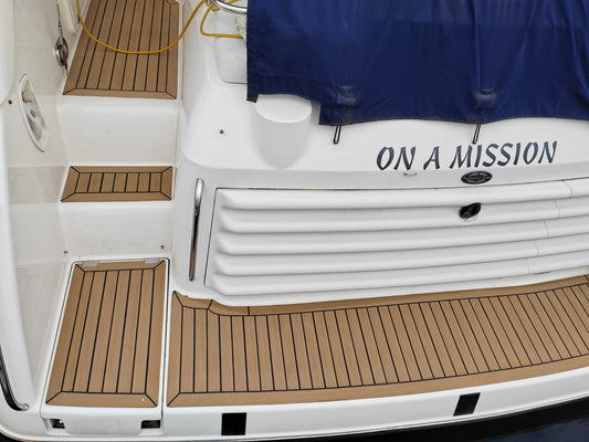 Sunseeker Mustique 42 pvc synthetic teak deck- Free sample and quote request