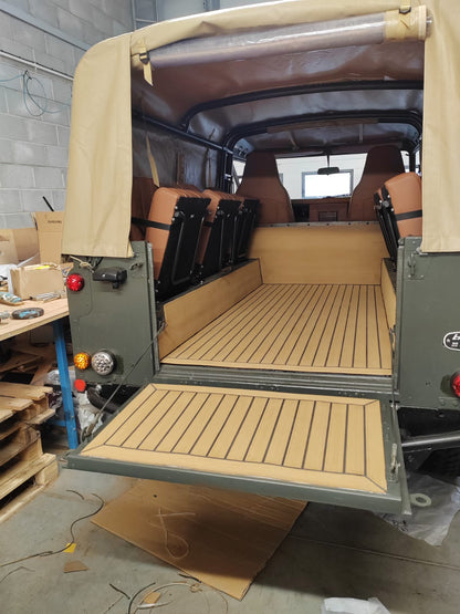 Land Rover 110 Defender pvc synthetic teak deck- Free sample and quote request