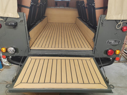 Land Rover 110 Defender pvc synthetic teak deck- Free sample and quote request