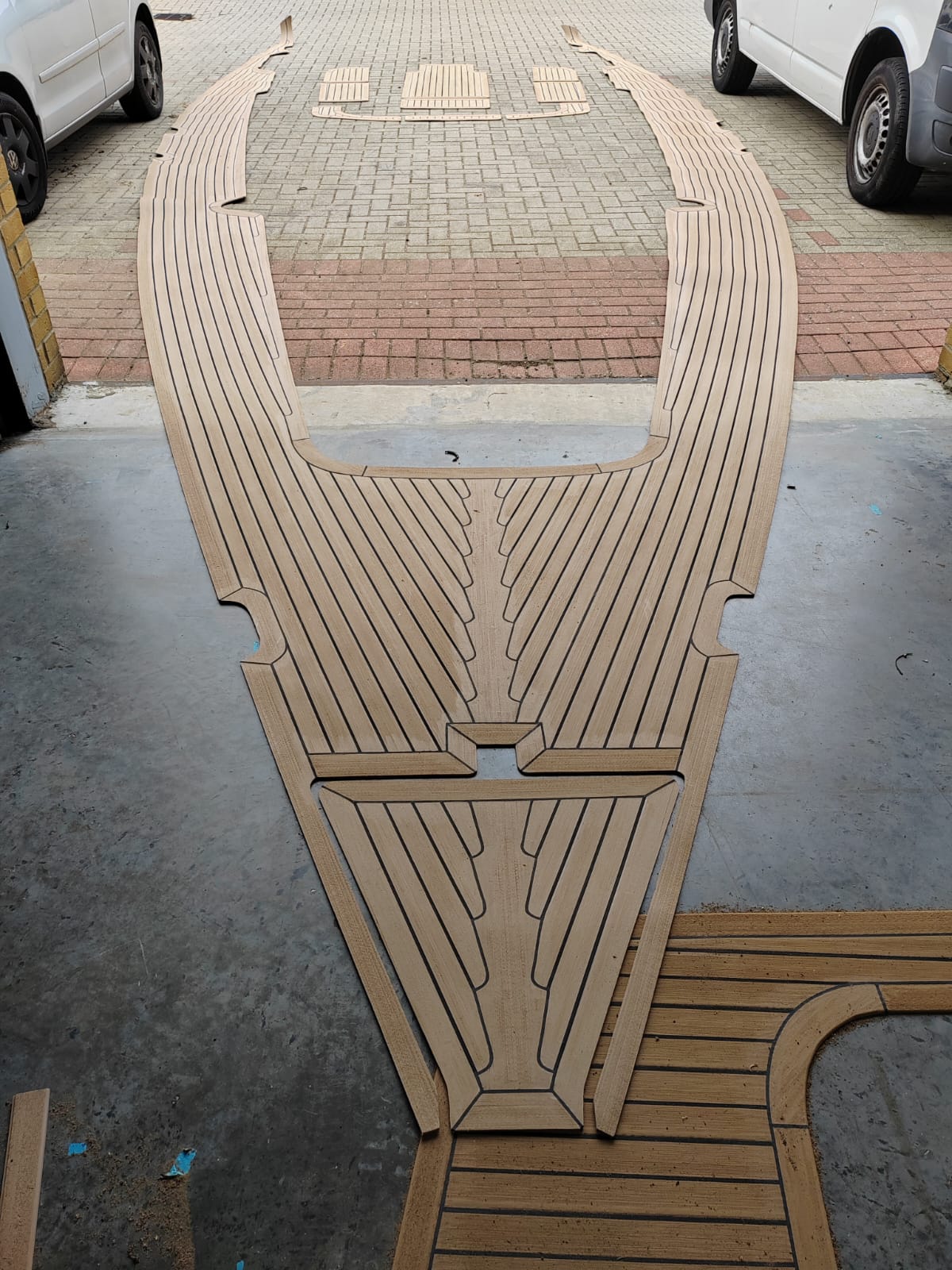 Bavaria 38 Sailboat pvc synthetic teak deck- Free sample and quote request