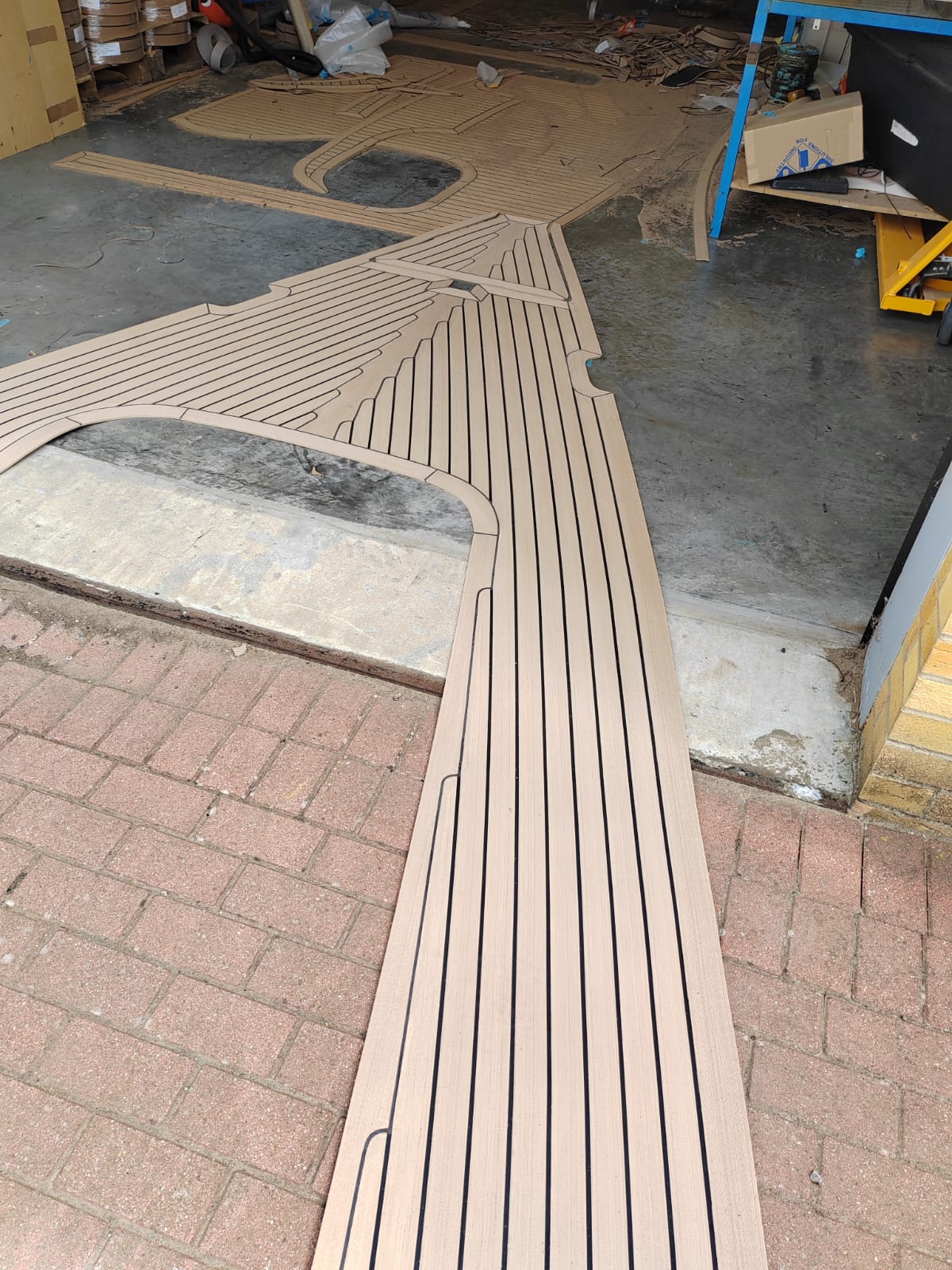 Bavaria 38 Sailboat pvc synthetic teak deck- Free sample and quote request