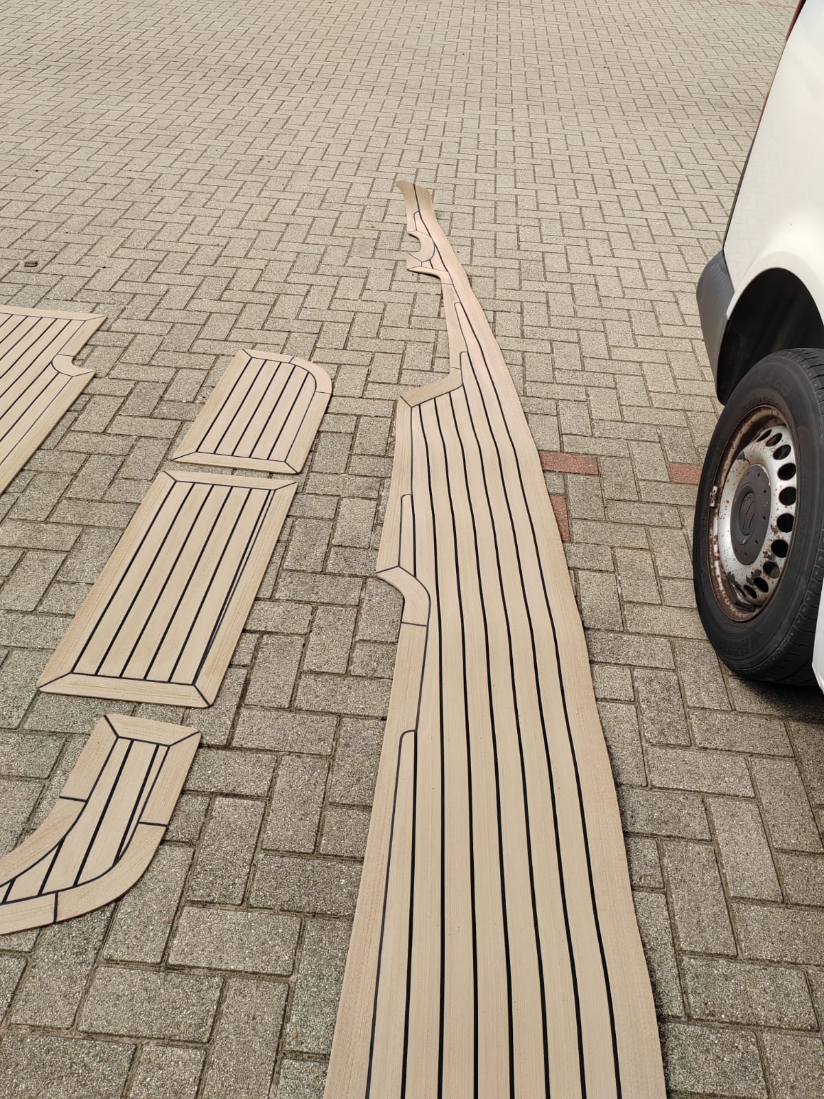 Bavaria 38 Sailboat pvc synthetic teak deck- Free sample and quote request