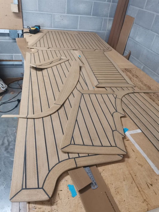 Sealine 270 pvc synthetic teak deck- Free sample and quote request