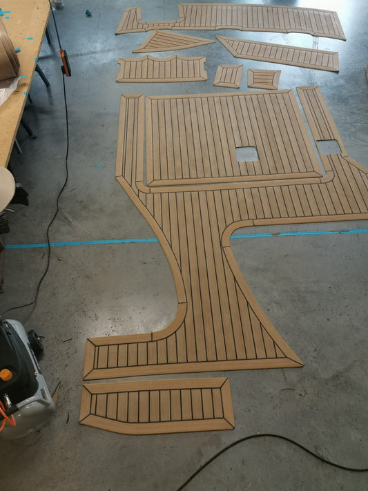 Chaparral 203. pvc synthetic teak deck- Free sample and quote request