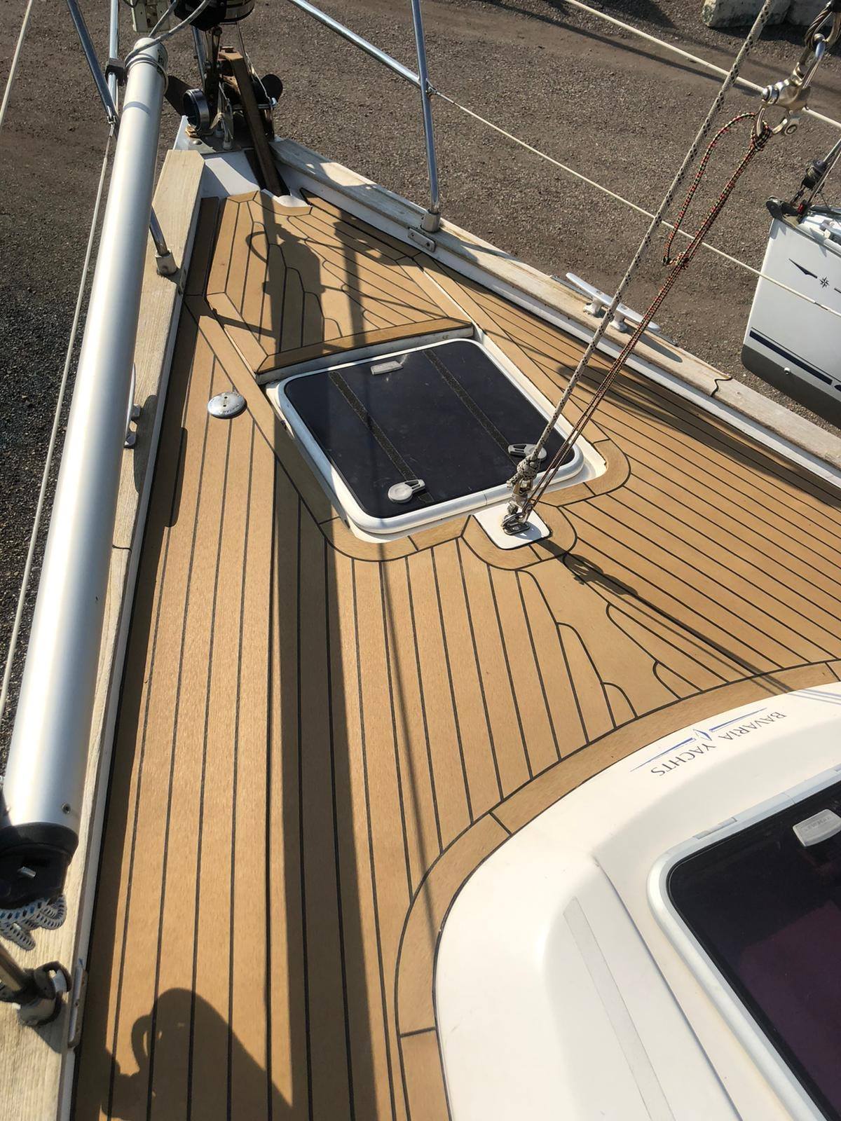 Bavaria 34.  Bavaria Sailboat pvc synthetic teak deck- Free sample and quote request