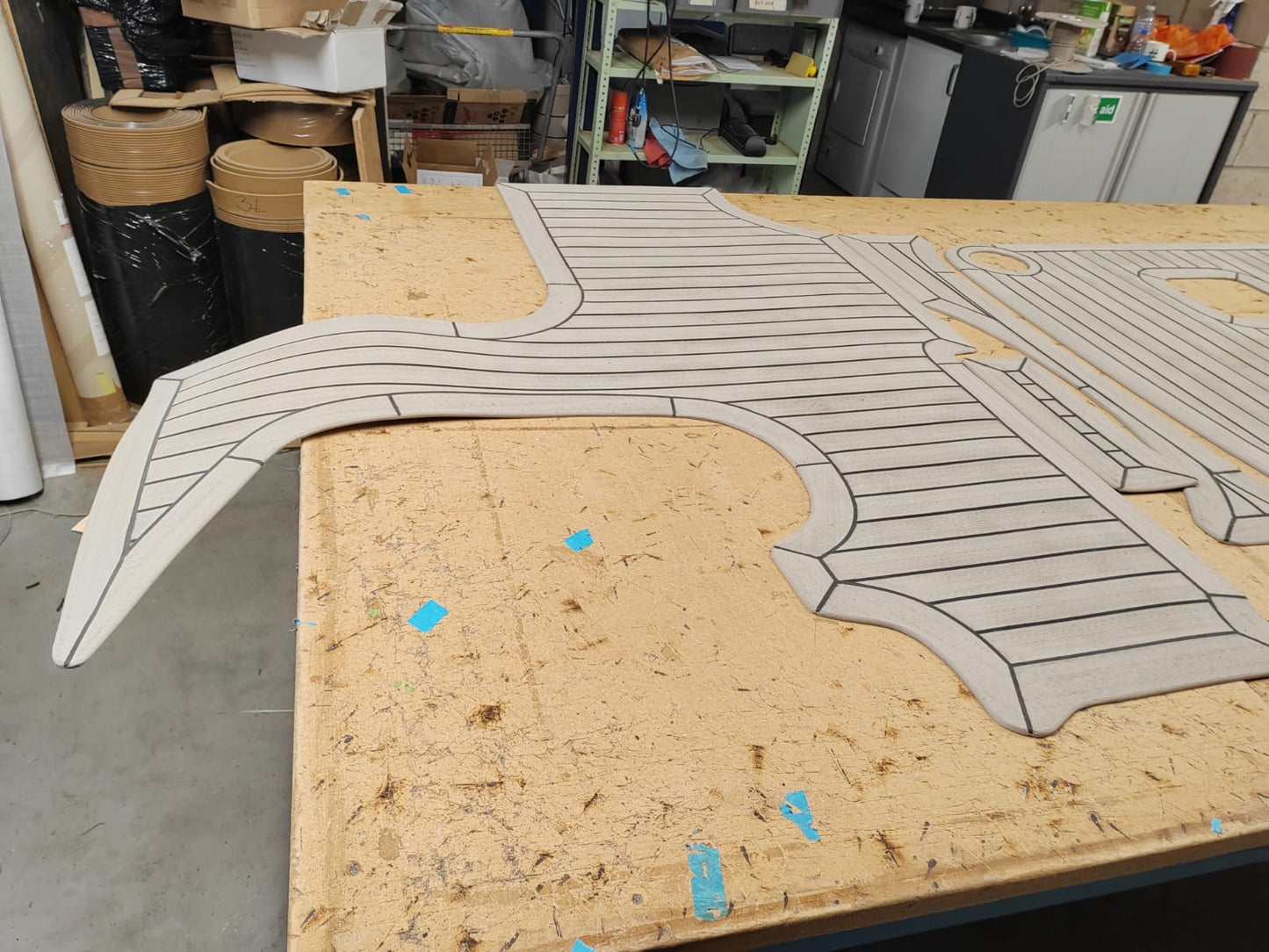 Bayliner 285. pvc synthetic teak deck- Free sample and quote request