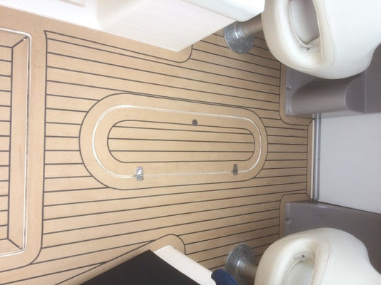 Rinker 282 Cuddy pvc synthetic teak deck- Free sample and quote request