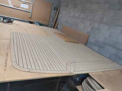 Princess V48 pvc synthetic teak deck- Free sample and quote request