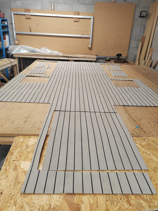 Arksen 45 pvc synthetic teak deck- Free sample and quote request