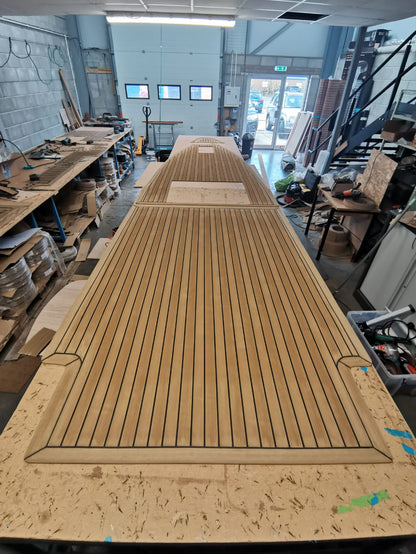 7.8m Ballistic Rib pvc synthetic teak deck - Free sample and quote request