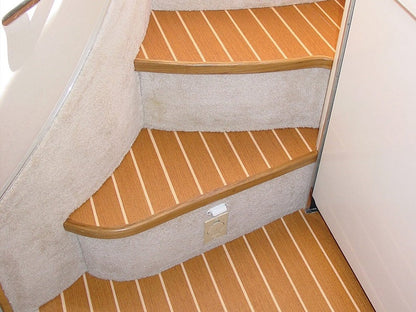 370 Teak and holly IMO soleboard cut length surface vinyl per linear m off the roll- Free sample and quote request