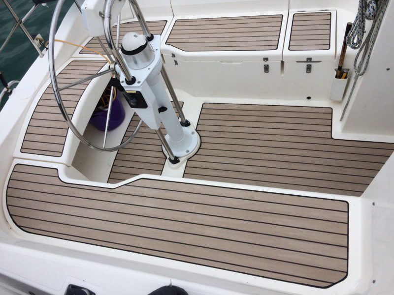 Moody 36 sailboat pvc synthetic teak deck- Free sample and quote request