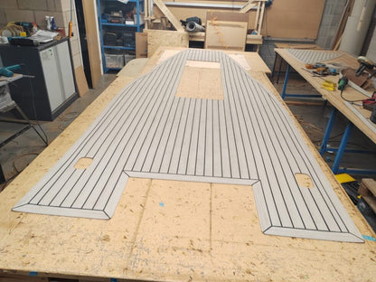 Ribtec Rib  pvc synthetic teak deck- Free sample and quote request
