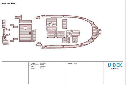 Jeanneau Merry Fisher 795 S1 powerboat eva foam synthetic teak deck