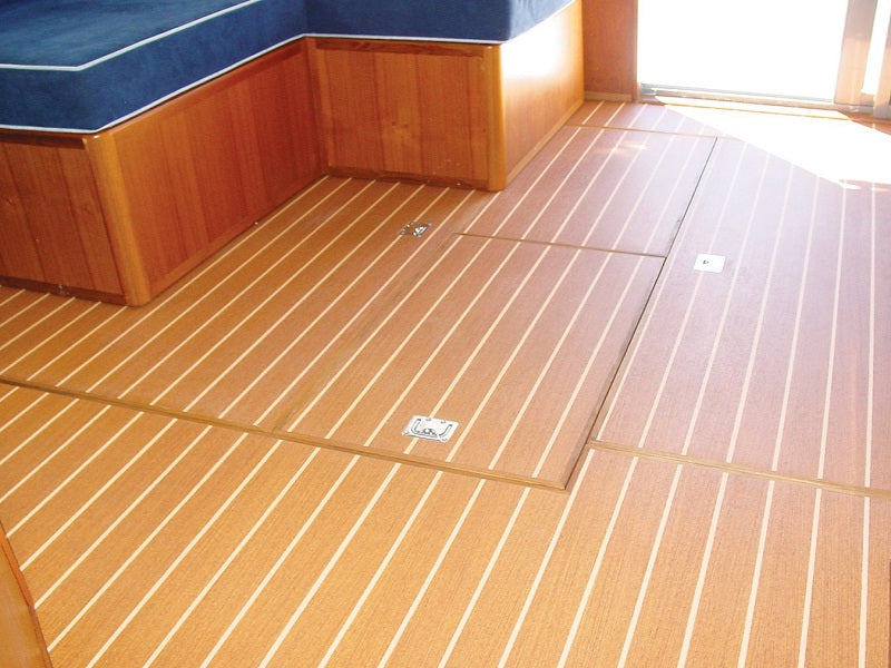 370 Teak and holly IMO soleboard cut length surface vinyl per linear m off the roll- Free sample and quote request